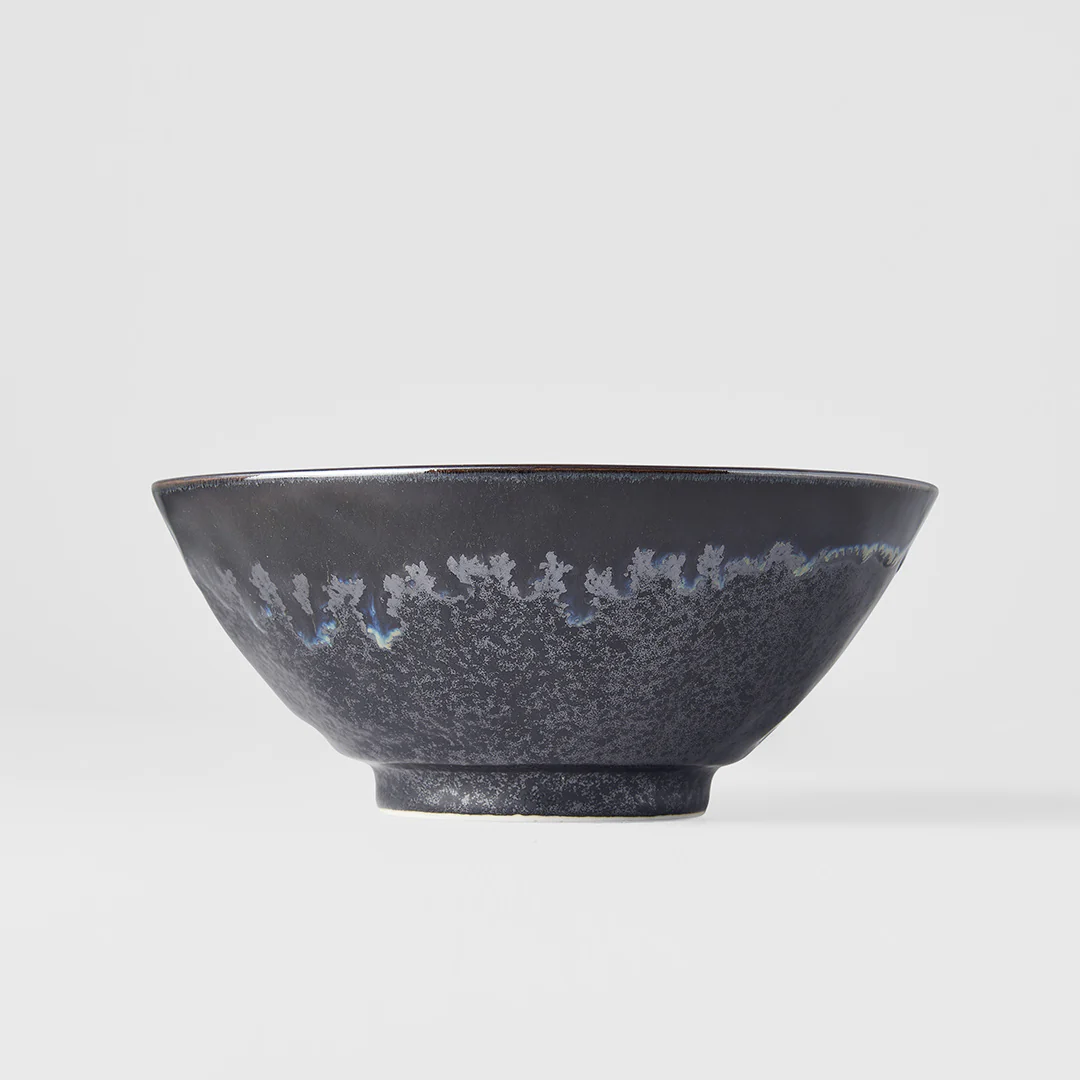Matt W'Shiny Black Edge udon bowl 19cm - Image 3