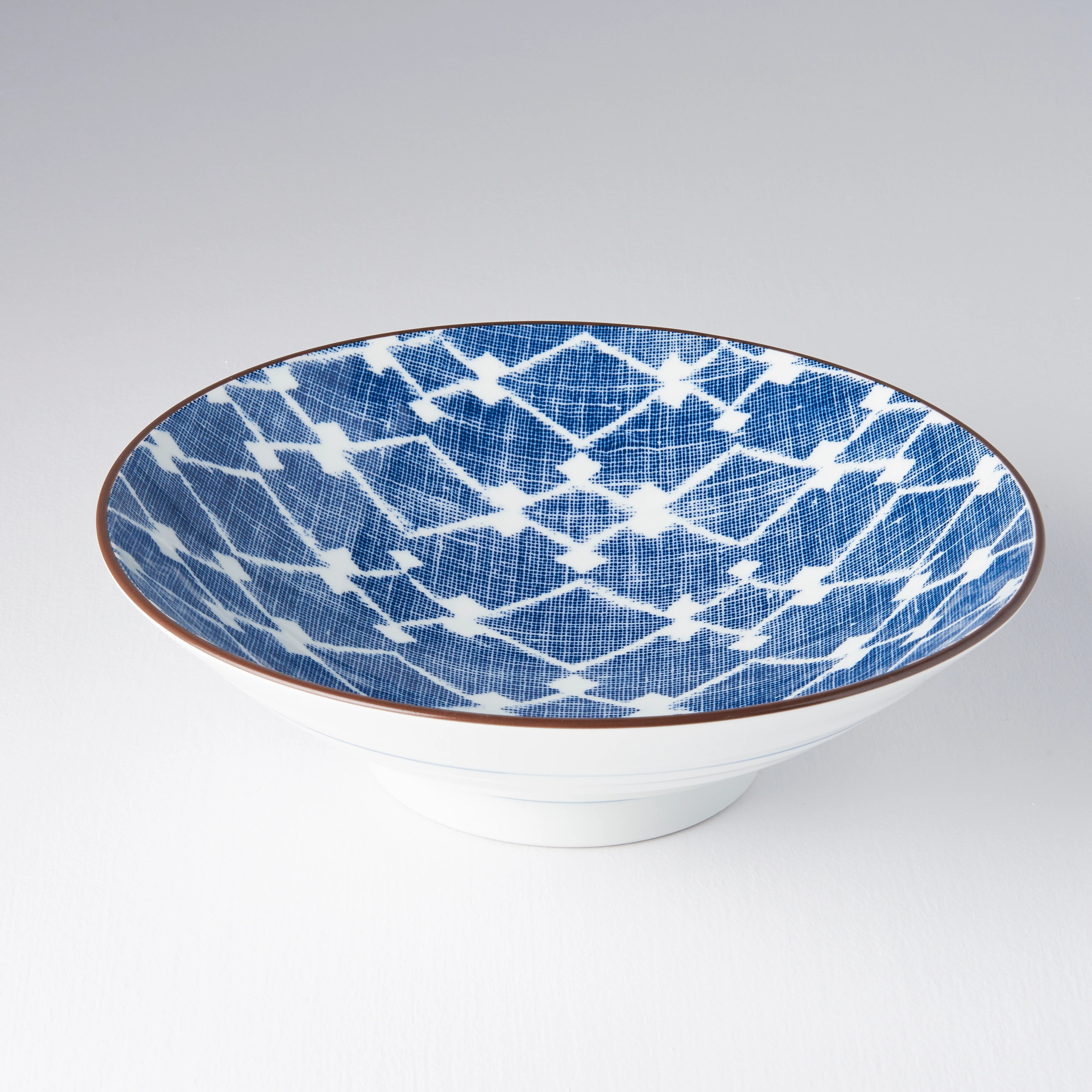 Navy Ikat Ramen Bowl 24cm - Image 2