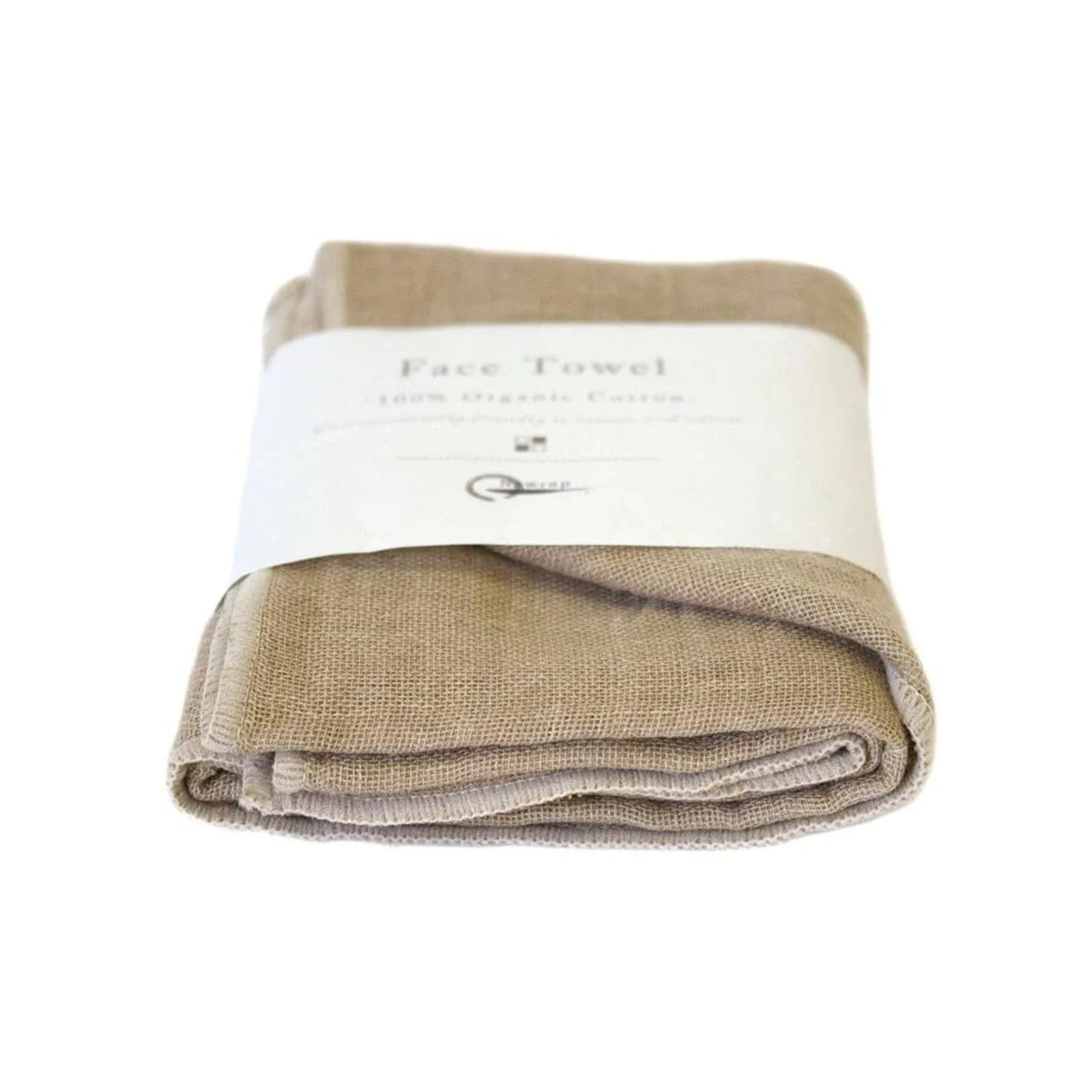 Organic Cotton Face Towel - Brown - Image 4