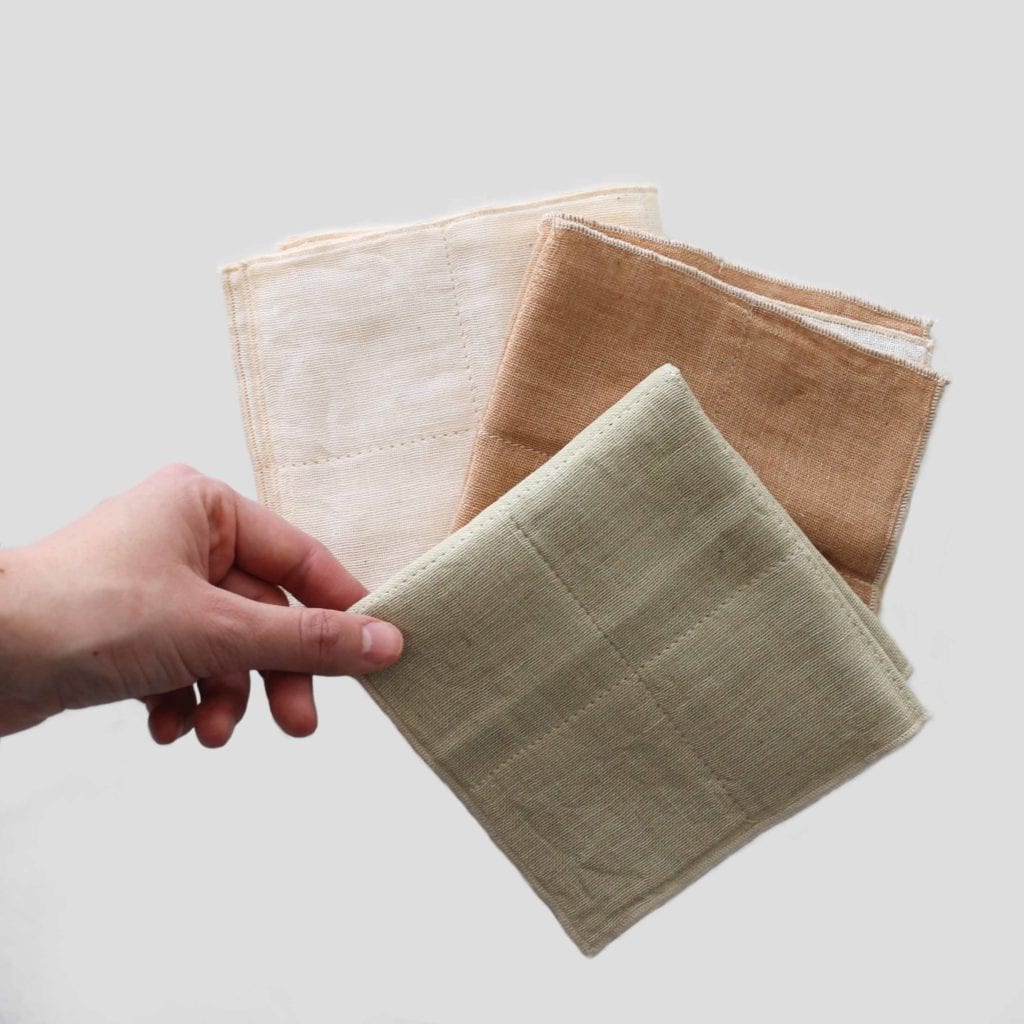 Organic Cotton Face Towel - Brown - Image 5