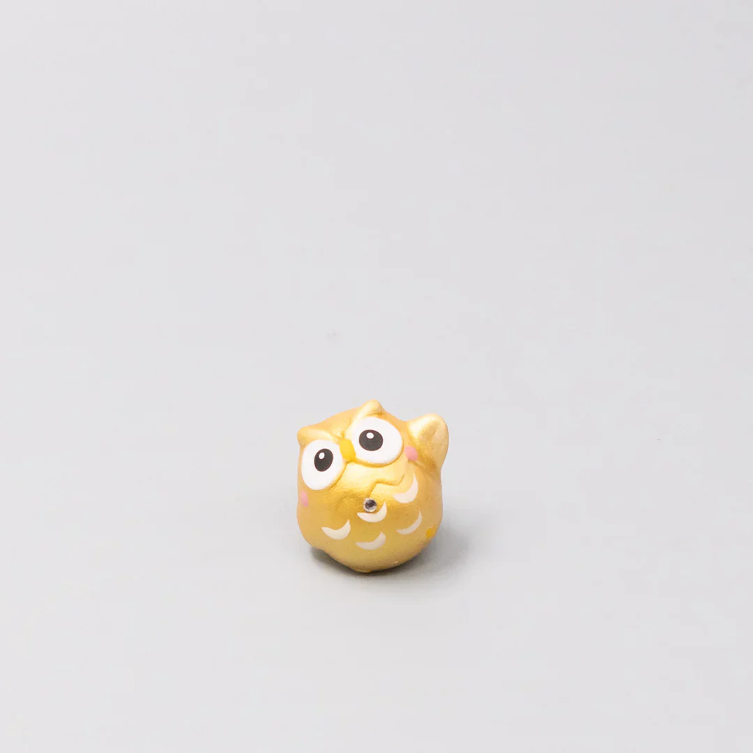 Okimono Gold Lucky Owl