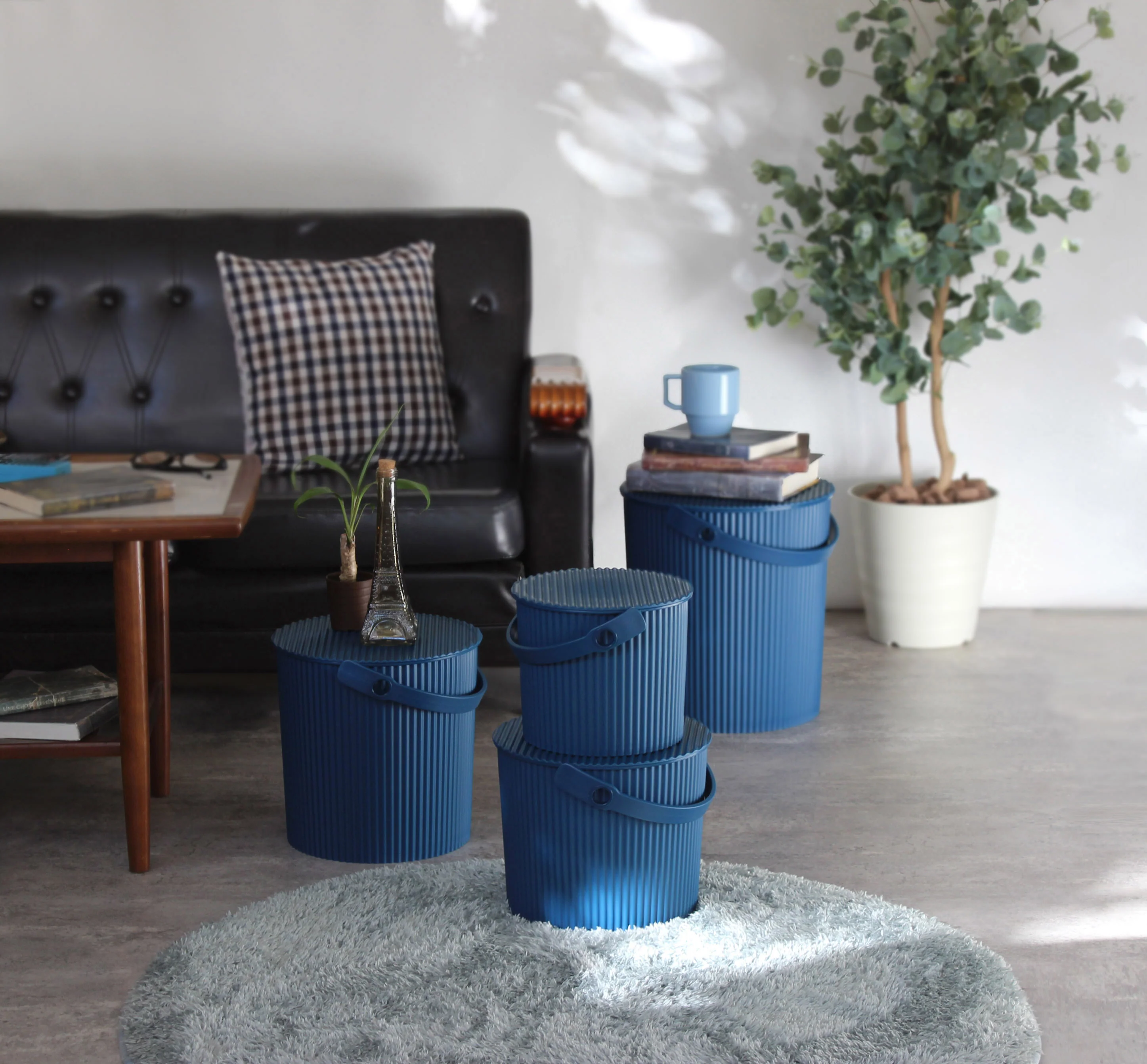Hachiman Omnioutil mini Storage Bucket 4L - Navy Blue - Image 2