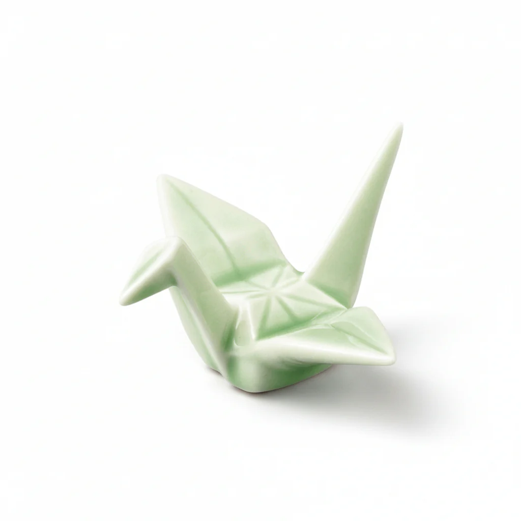 Origami Crane Chopstick Rest / Green - Image 2