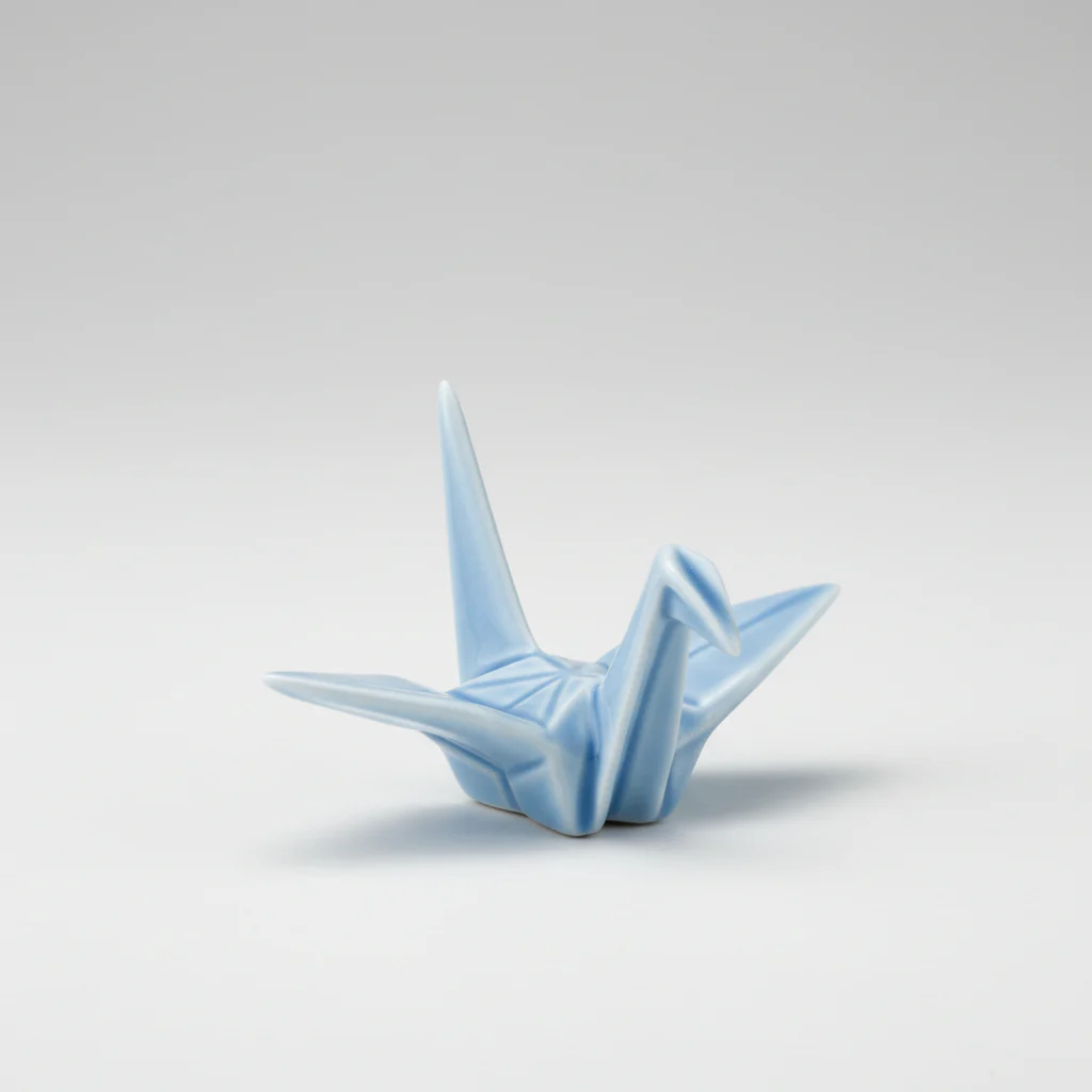 Origami Crane Chopstick Rest / Light Blue - Image 2