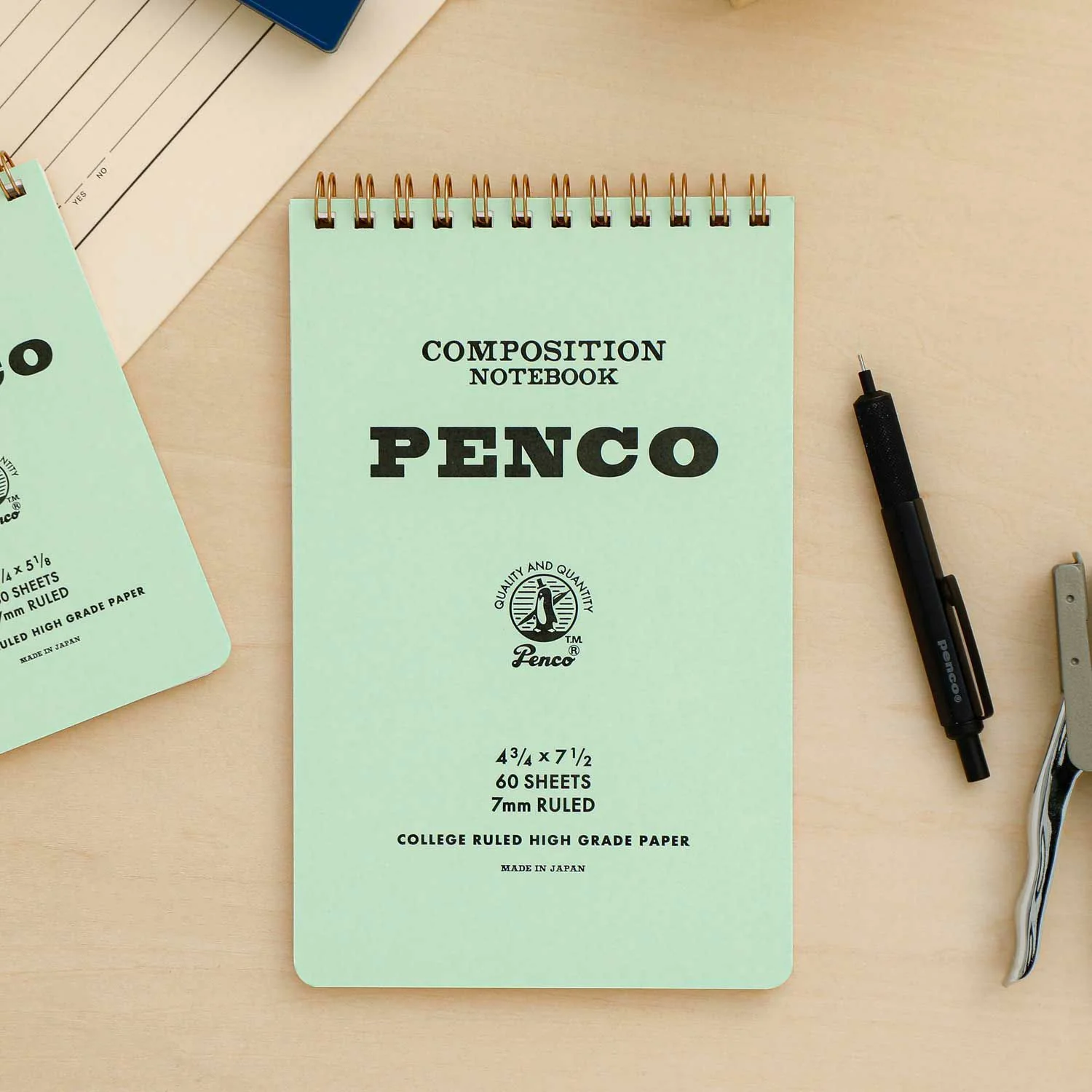 Penco Coil Lined Notepad M - Mint