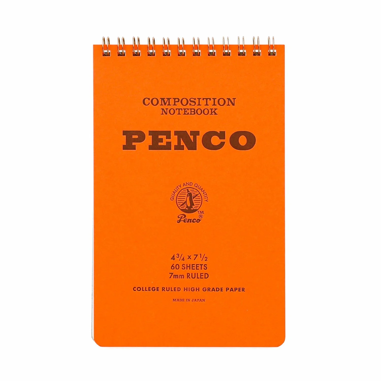 Penco Coil Lined Notepad M - Orange