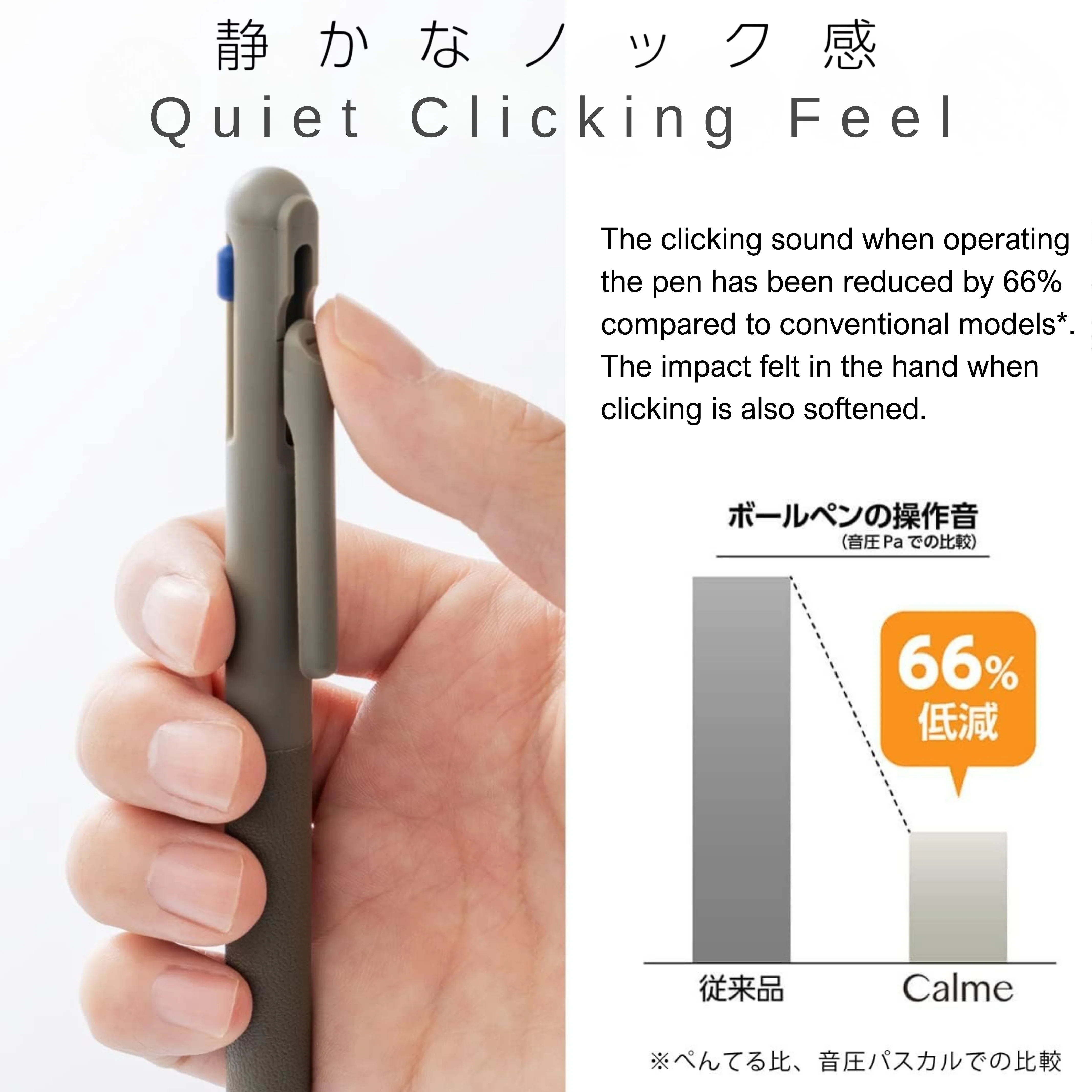 Pentel Calme 3 Colours Ballpoint Pen 0.5mm - Khaki - Image 4