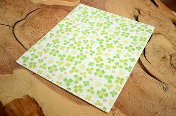 Printed Japanese Dishcloth - Lucky Clover - Image 3