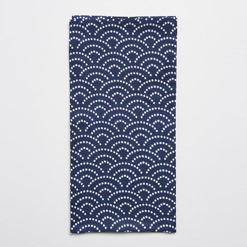 Blue reusable Furoshiki wrap 55cm - Image 2