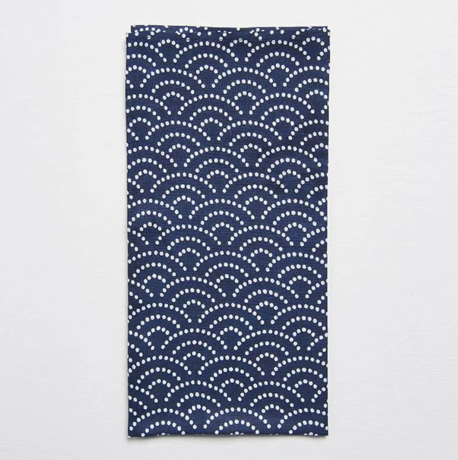 Blue reusable Furoshiki wrap 55cm - Image 7