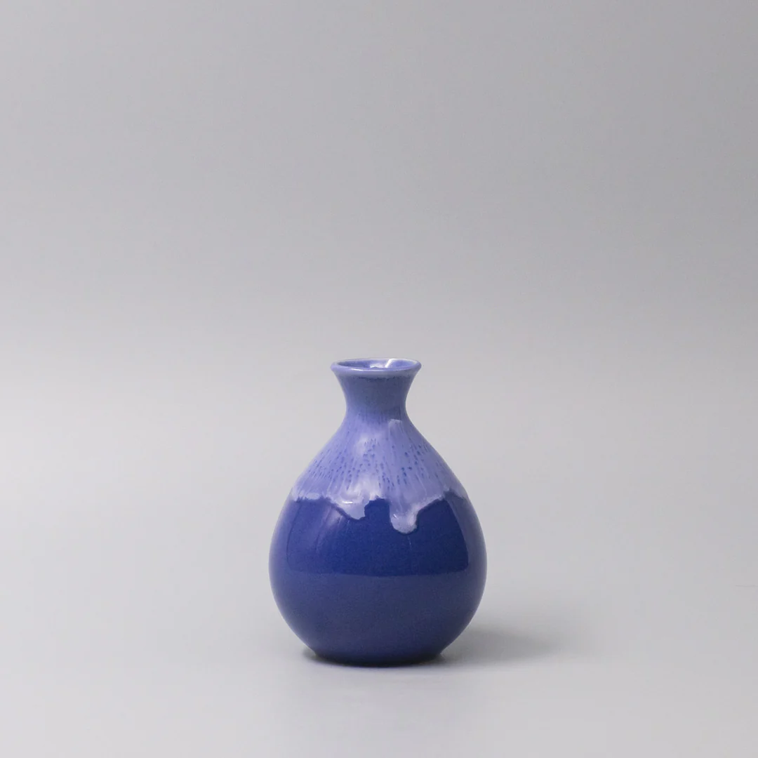 Sake Jug Blue Gloss Pale Blue Drip 300ml - Image 2