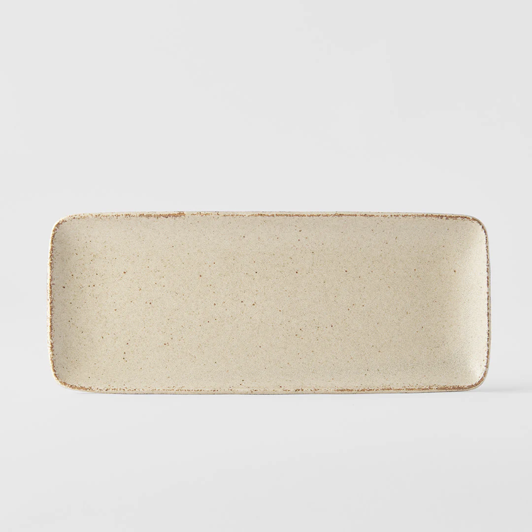 Sand Fade rectangular plate 29.5cm