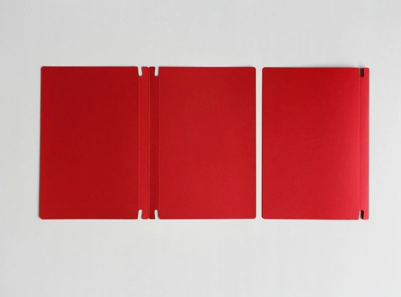 Sara Book Customisable Japanese Design Notebook - Red - Image 2
