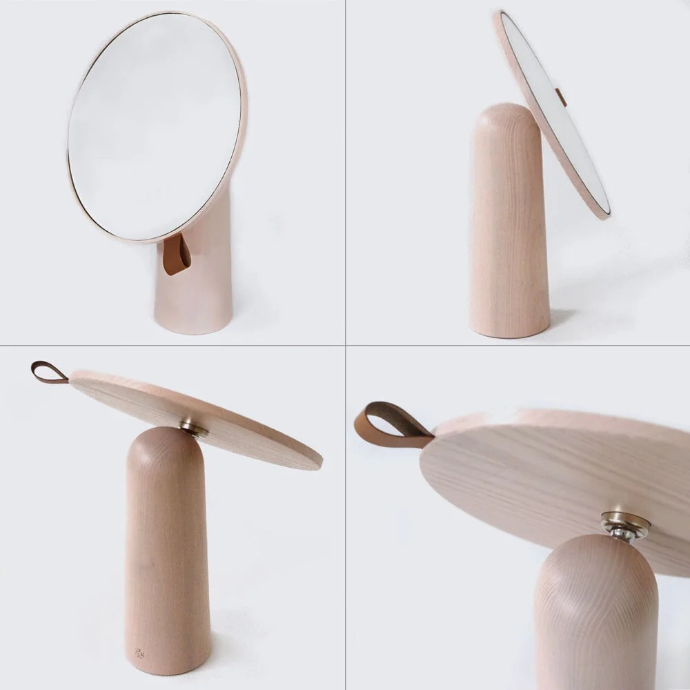 Sasaki Pivot Mirror Pale Pink - Image 3