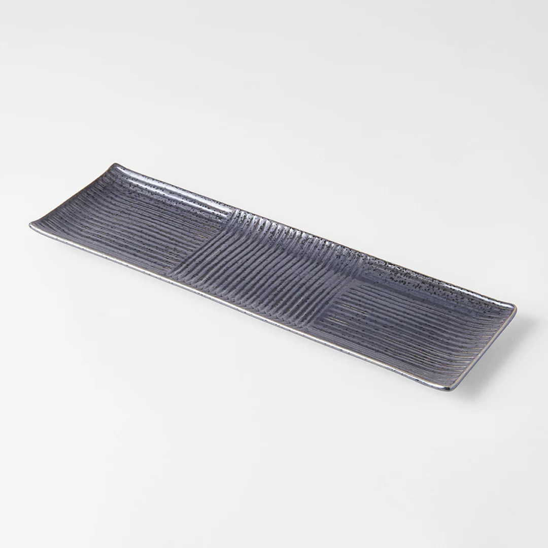 Sashimi Platter Line Design Black 33cm - Image 2