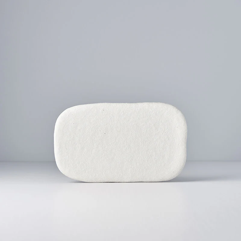 Shell White slab rectangular platter 22cm