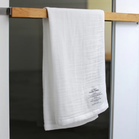 Shinto 2.5 ply gauze tea towel white - 58 x 50cm - Image 5