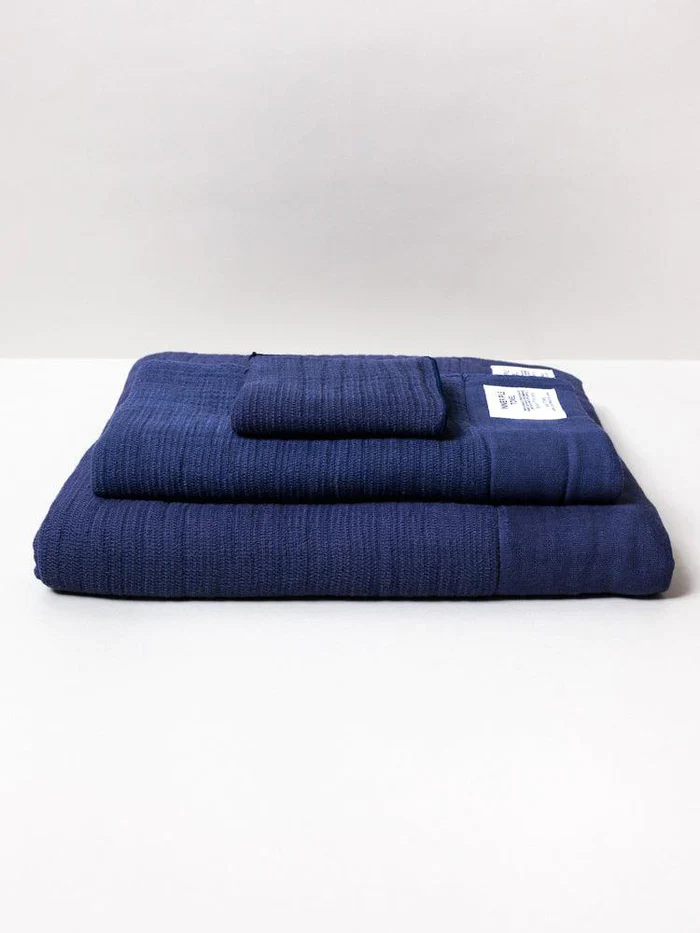 Shinto inner pile face and hand towel navy - 29 x 82cm