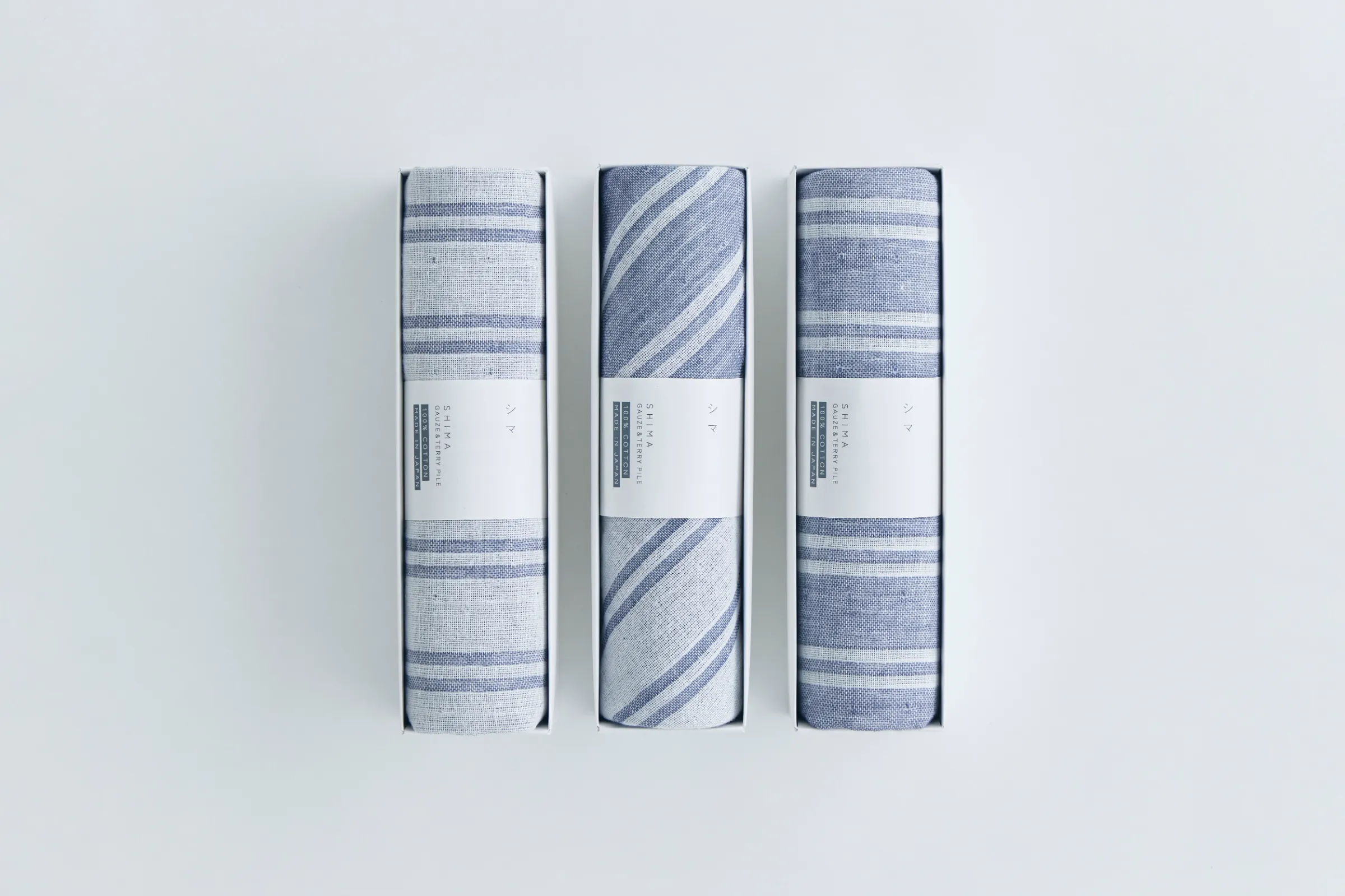 Marushin Shima Towel Double Stripe - Shadow - Image 4