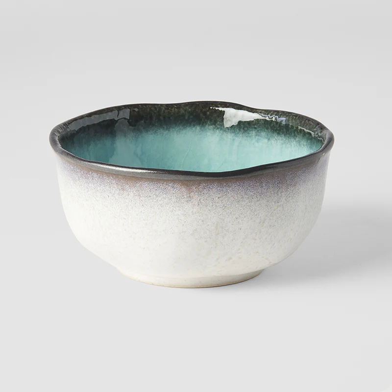 Sky Blue round uneven edged bowl 14cm