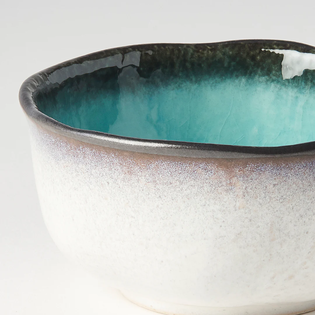 Sky Blue round uneven edged bowl 14cm - Image 5
