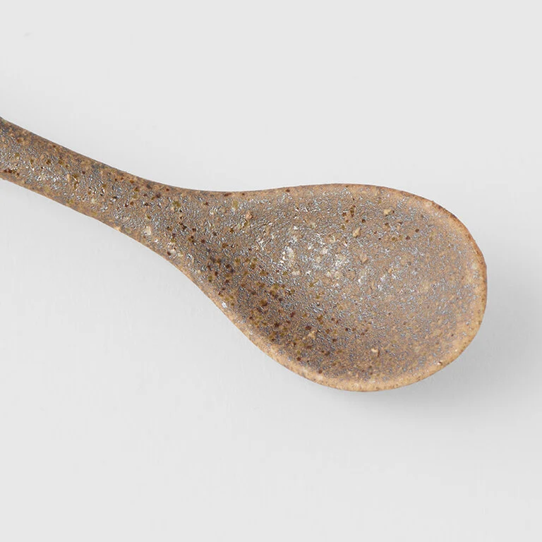 Indigo Basketweave Design small bisque spoon 12.5cm - Image 2