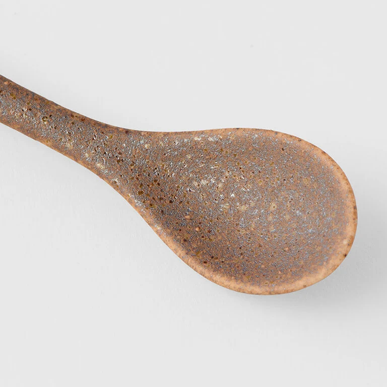 Indigo Shibori Design small bisque spoon 12.5cm - Image 2