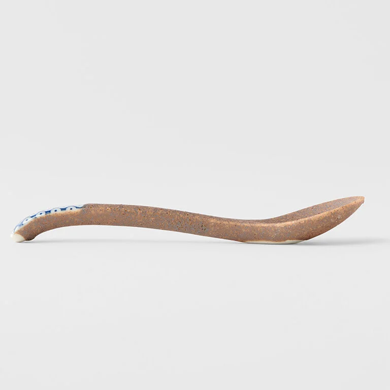Indigo Shibori Design small bisque spoon 12.5cm - Image 4