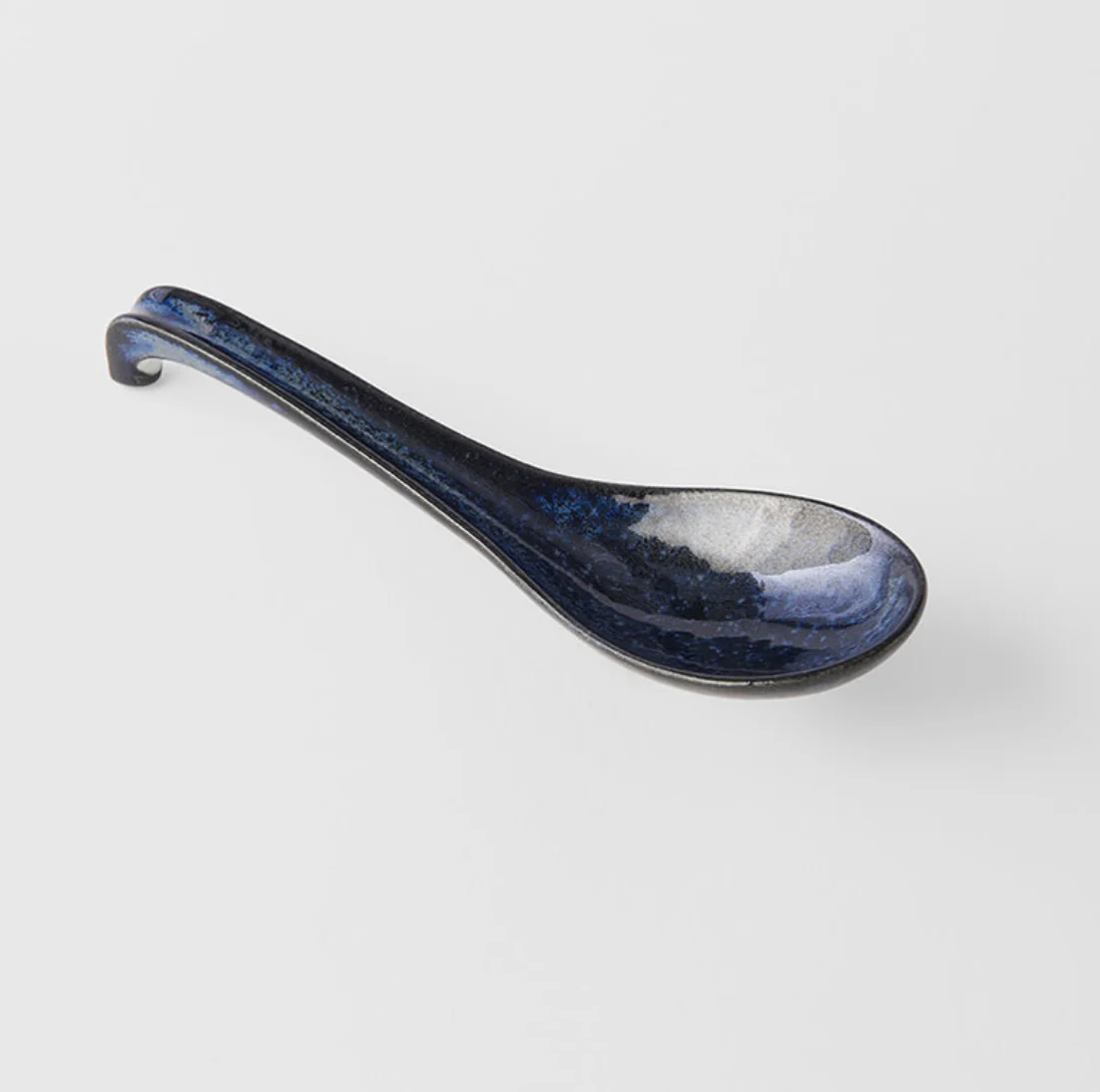 Large Indigo Blue Ramen Spoon 17.5cm - Image 2