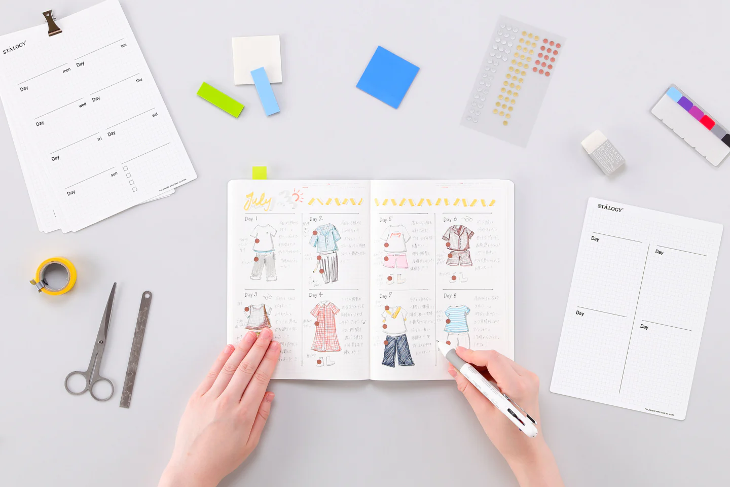 Stalogy 365 Days Notebook Grid A5 - 2025 Limited Edition Cloud Grey - Image 6
