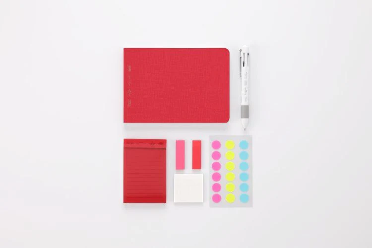 Stalogy 365 Days Notebook Grid B6 Landscape, Salvia Red - Image 3