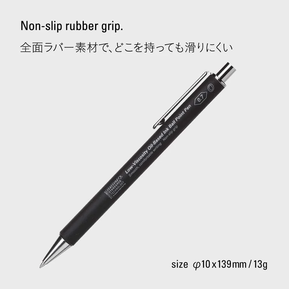 Stalogy Smooth Low-Viscosity Ballpoint Pen 0.7mm, Black - Image 4
