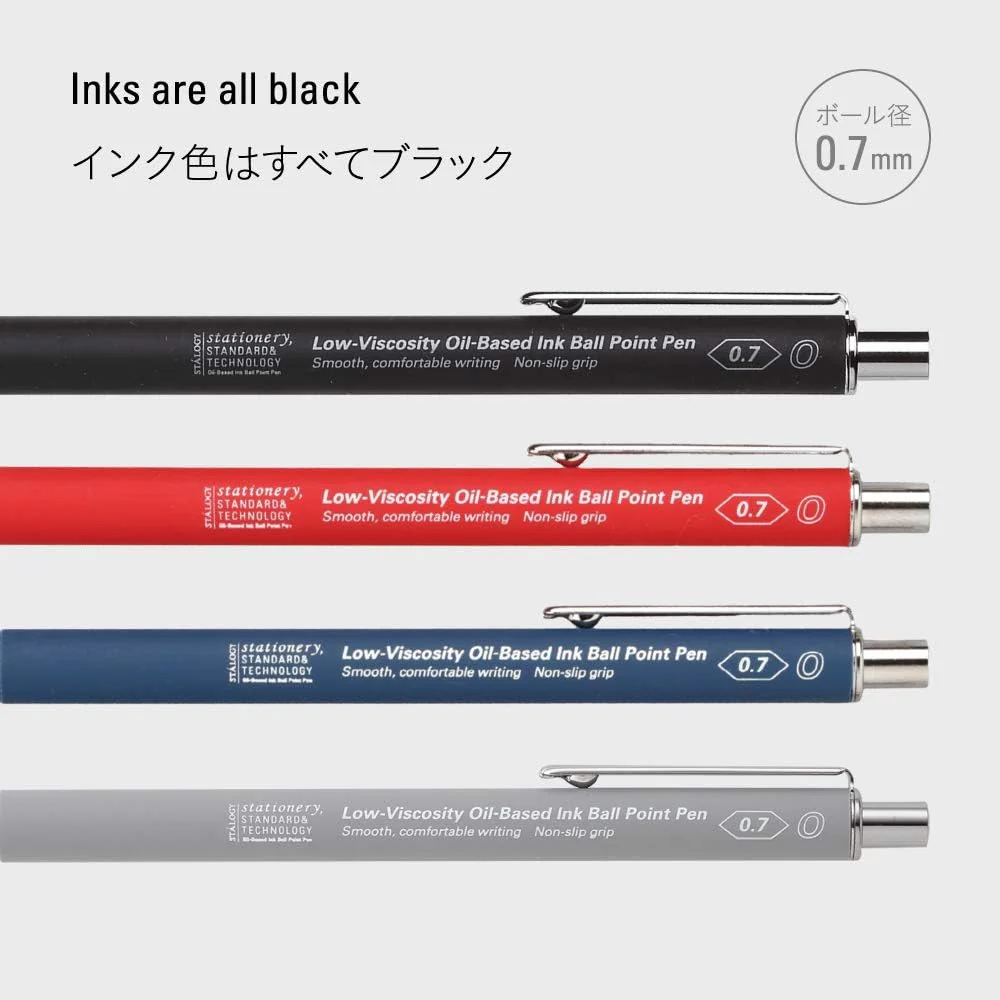 Stalogy Smooth Low-Viscosity Ballpoint Pen 0.7mm, Blue - Image 5
