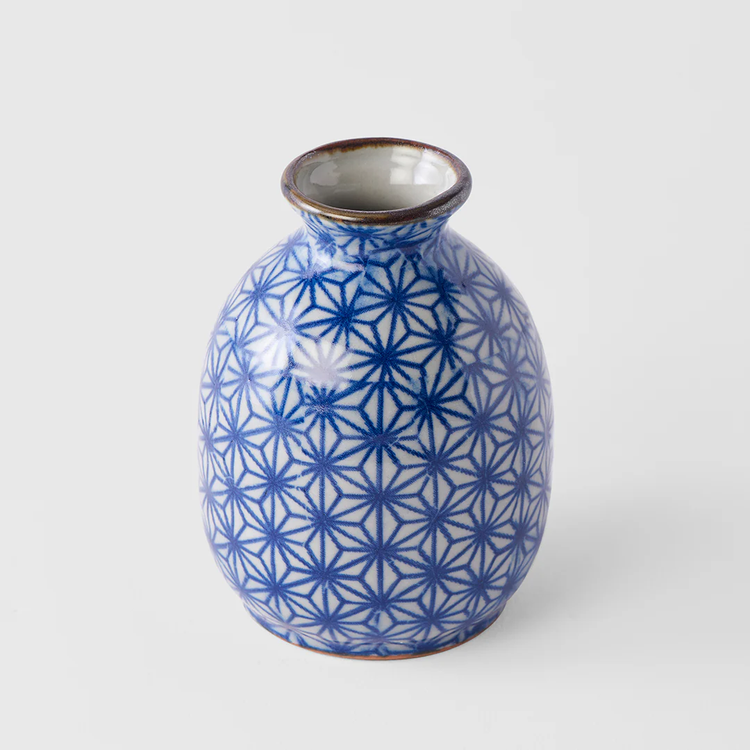Indigo Ikat Starburst sake jug 300ml - Image 2