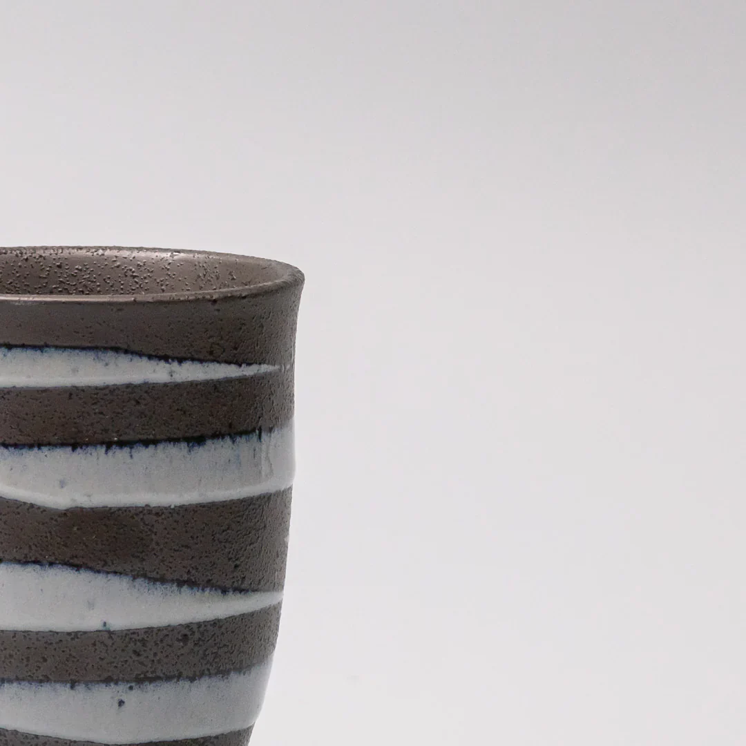 Sushi Mug Light Blue Spiral On Black 400ml - Image 2
