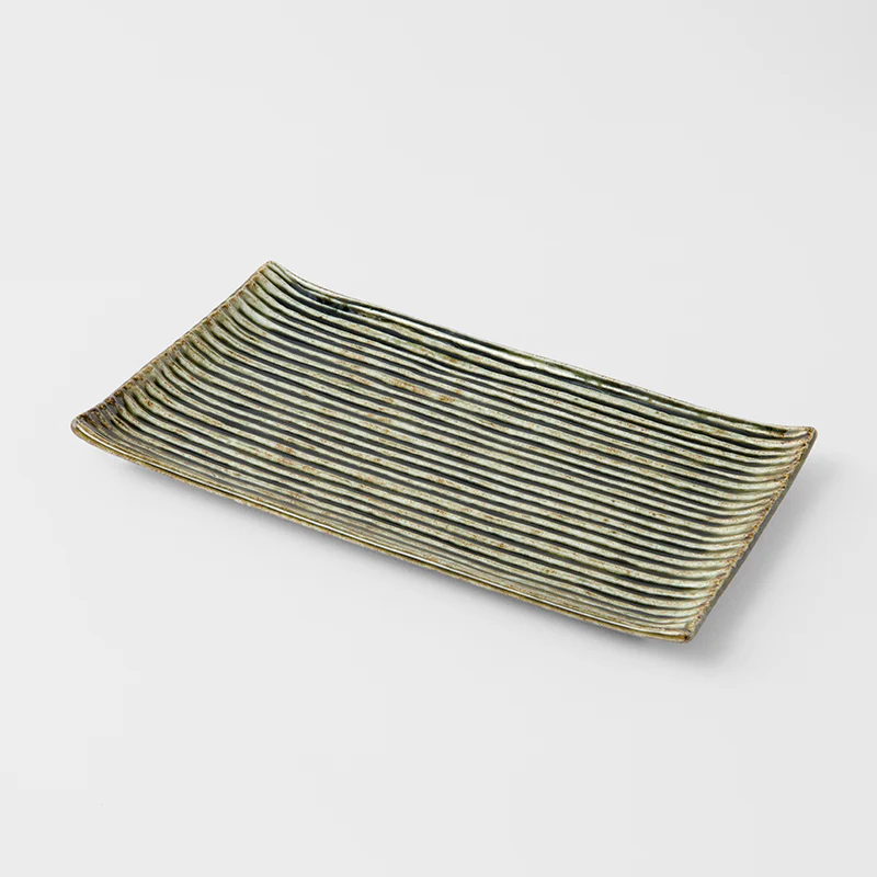 Sushi Plate Green Contour Glaze 24cm - Image 2