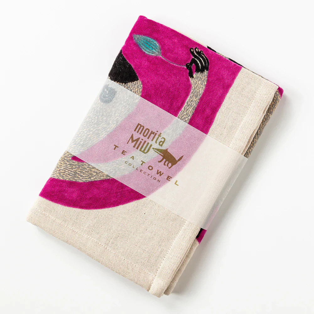 Tea Towel: Curious Monkey/Pink 45x70cm - Image 4