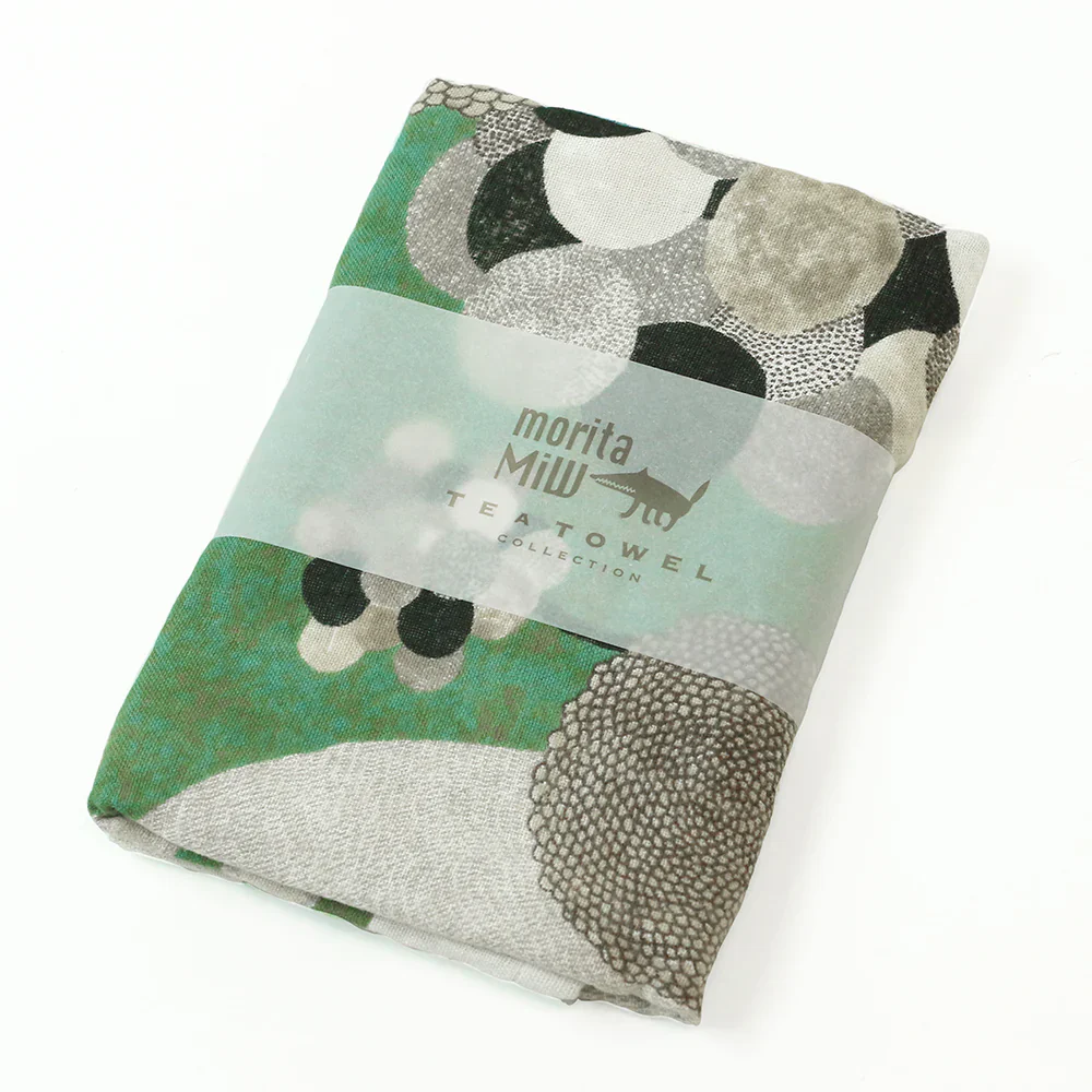 Tea Towel: Rabbit (In the Grass Pool)/Green 45x70cm - Image 4