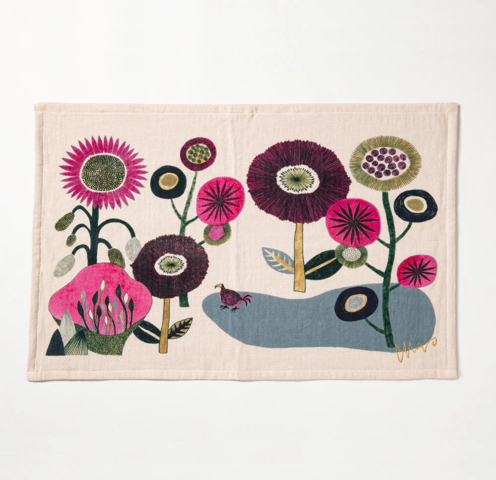 Tea Towel: The Garden of That Time/Pink 45x70cm