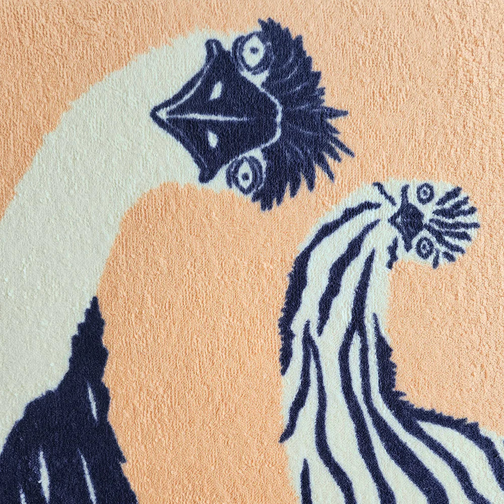 Towel Tenugui: Wonderful Emu Family 90x34cm - Image 2