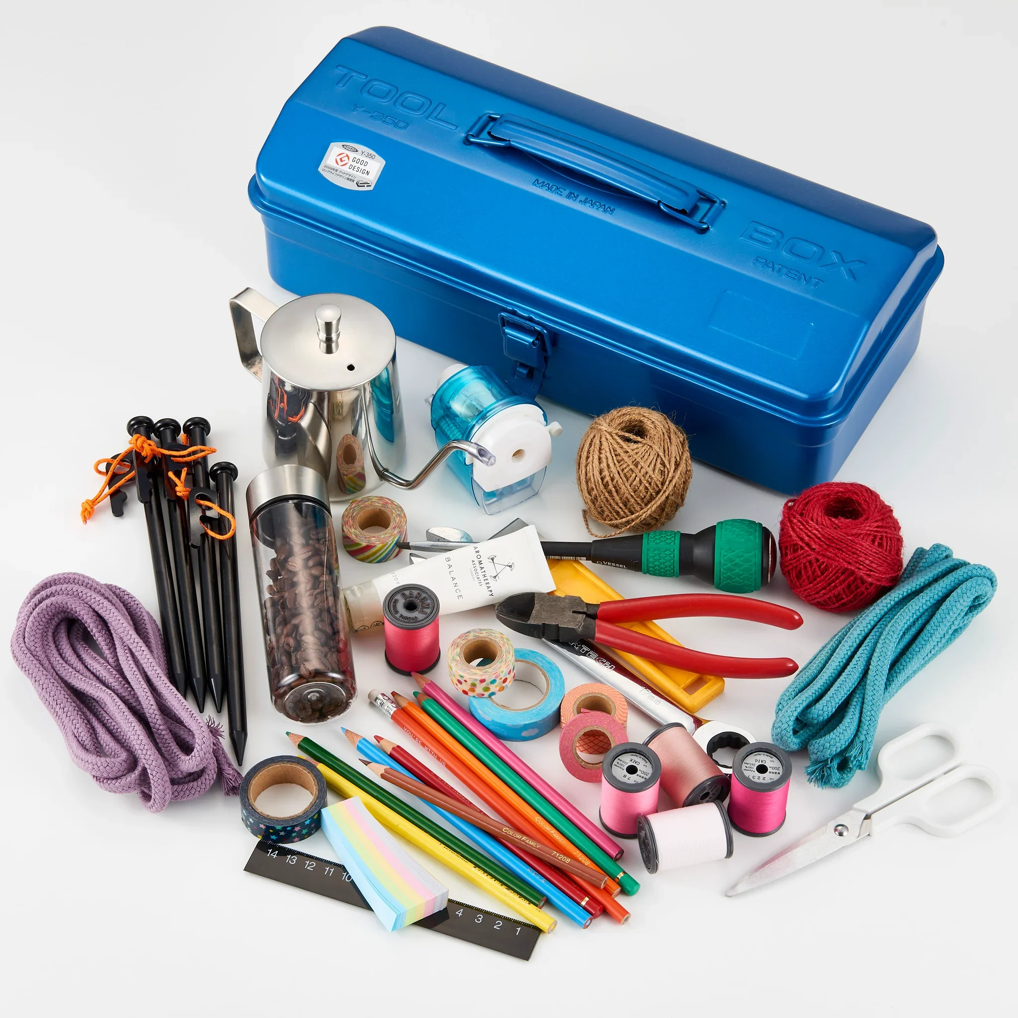 Toyo Steel Camber-top Toolbox Y-350 Blue - Image 5