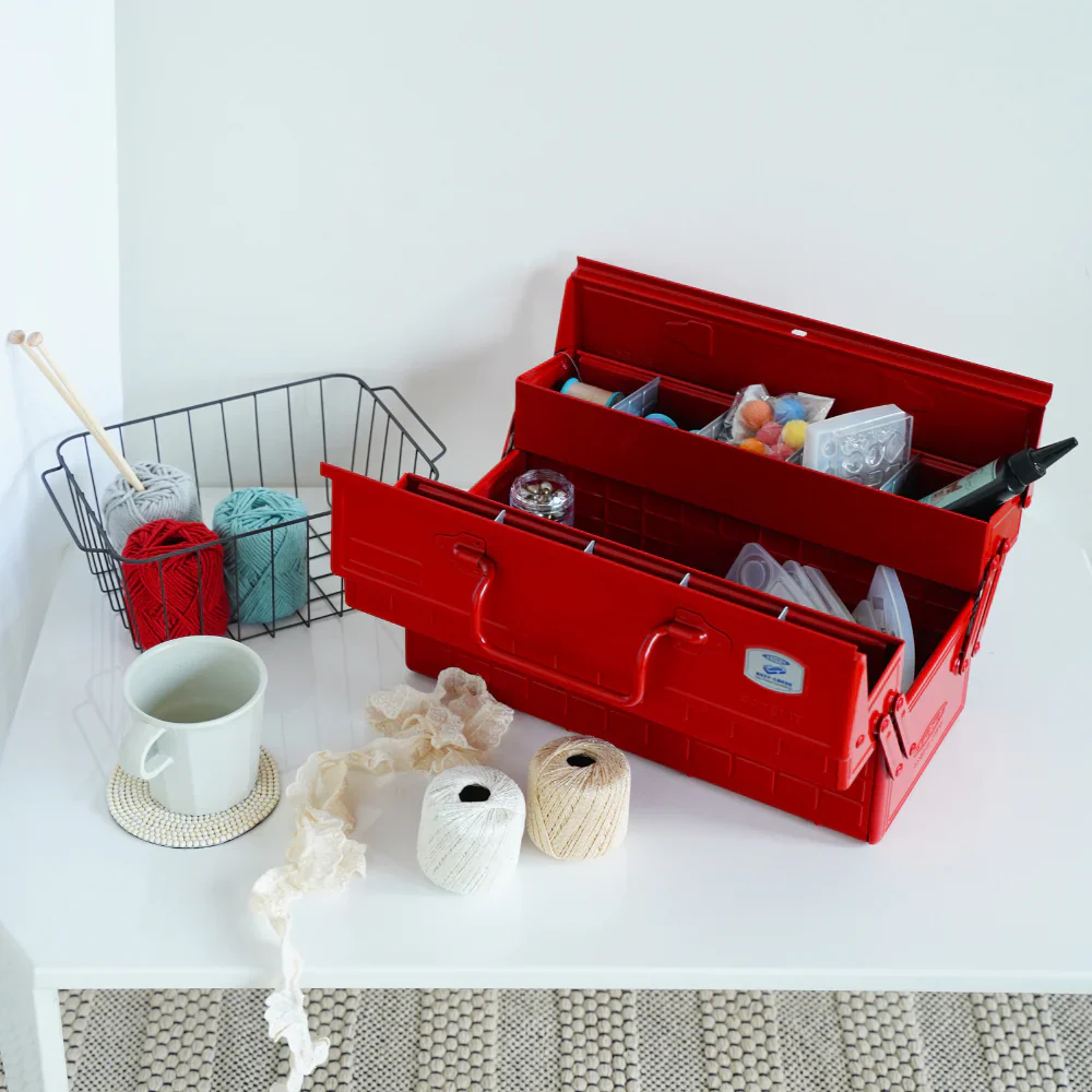 Toyo Steel Cantilever Toolbox ST-350 Red - Image 8