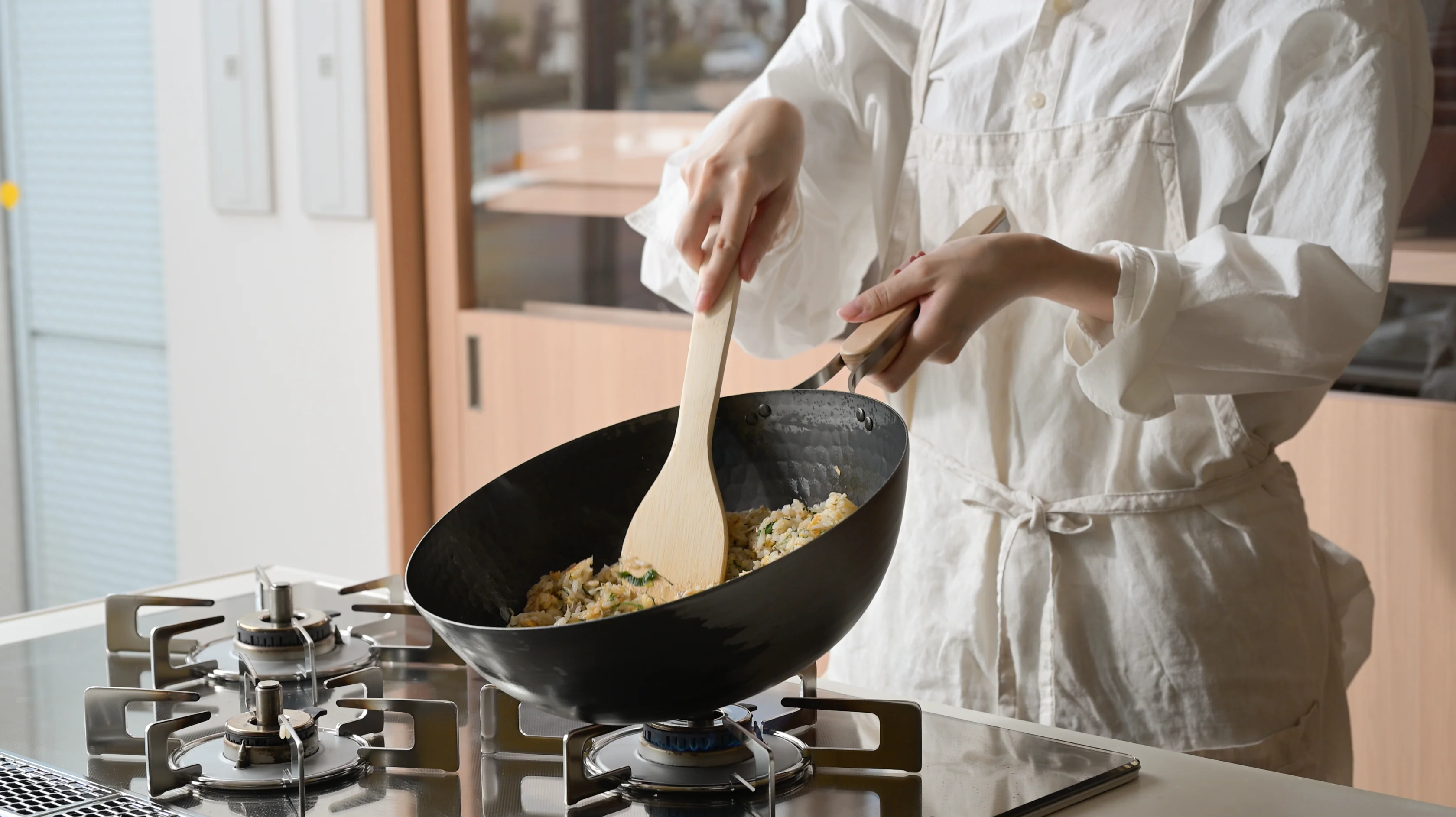 Nitrided Carbon Steel Wok Pan 32cm - Image 13