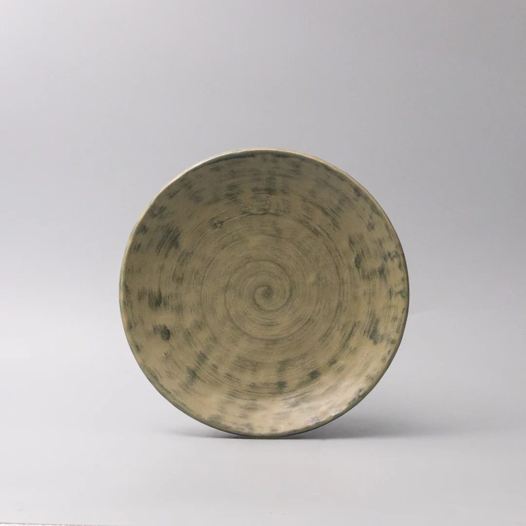 Washed Fern Thick Edge Dinner Plate 25cm