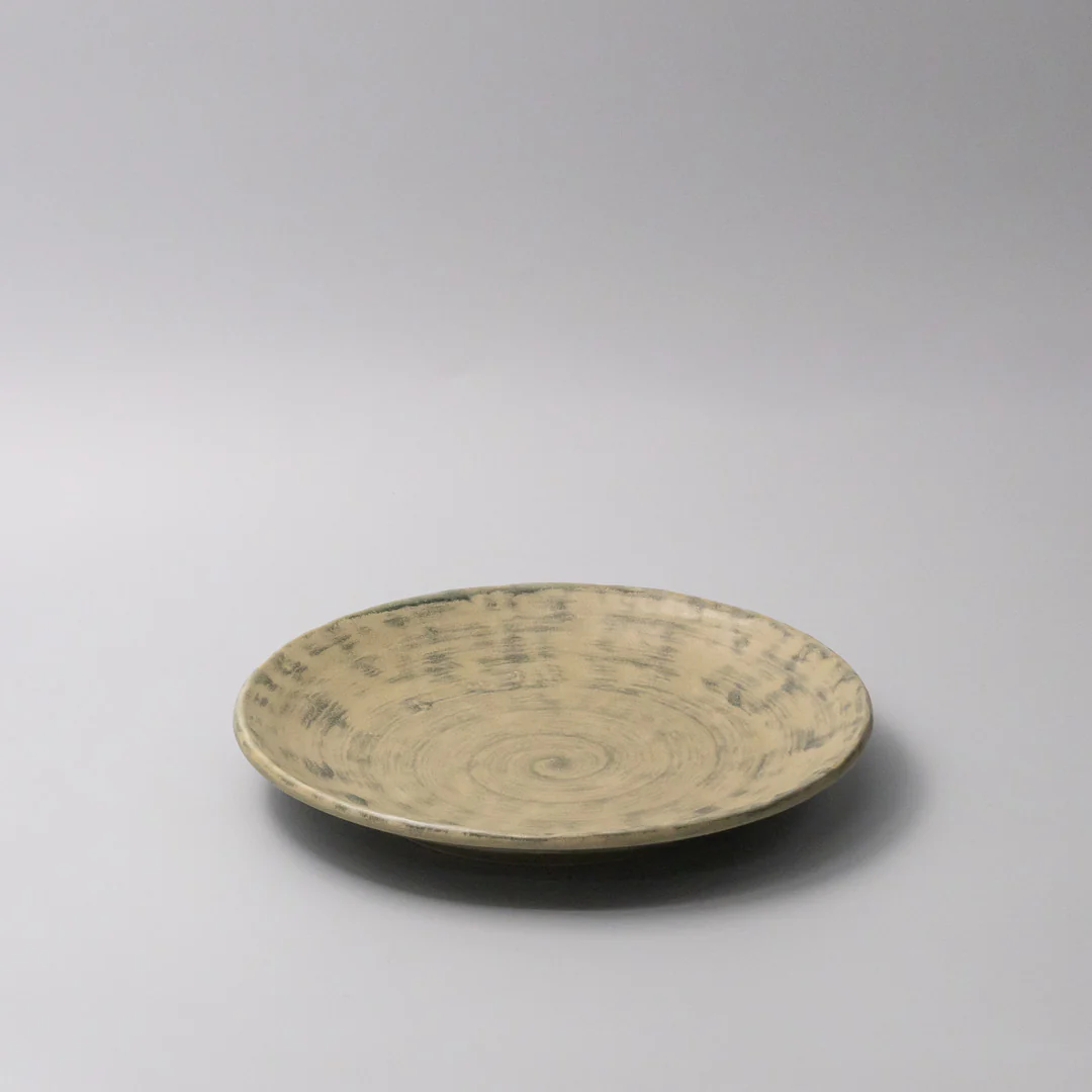 Washed Fern Thick Edge Dinner Plate 25cm - Image 3