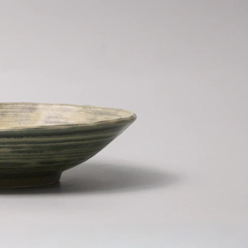 Washed Fern Shallow Open Bowl 24cm - Image 3